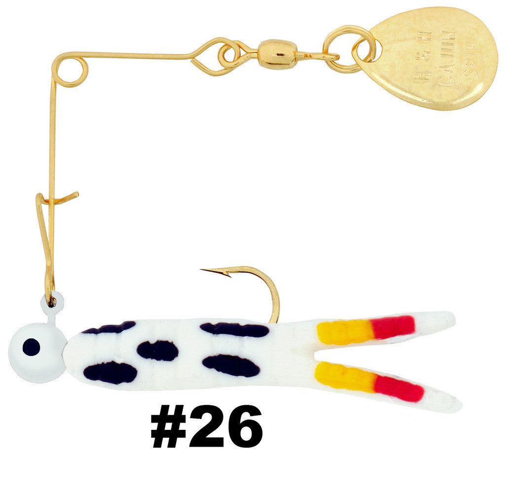 H & H Cajun Spin-Gold 1/16Oz White Coach Dog