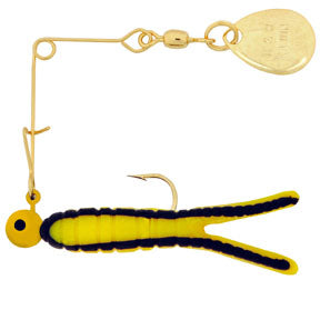 H & H Cajun Super Spin-Gold 3/16Oz Yellow/Blk Str