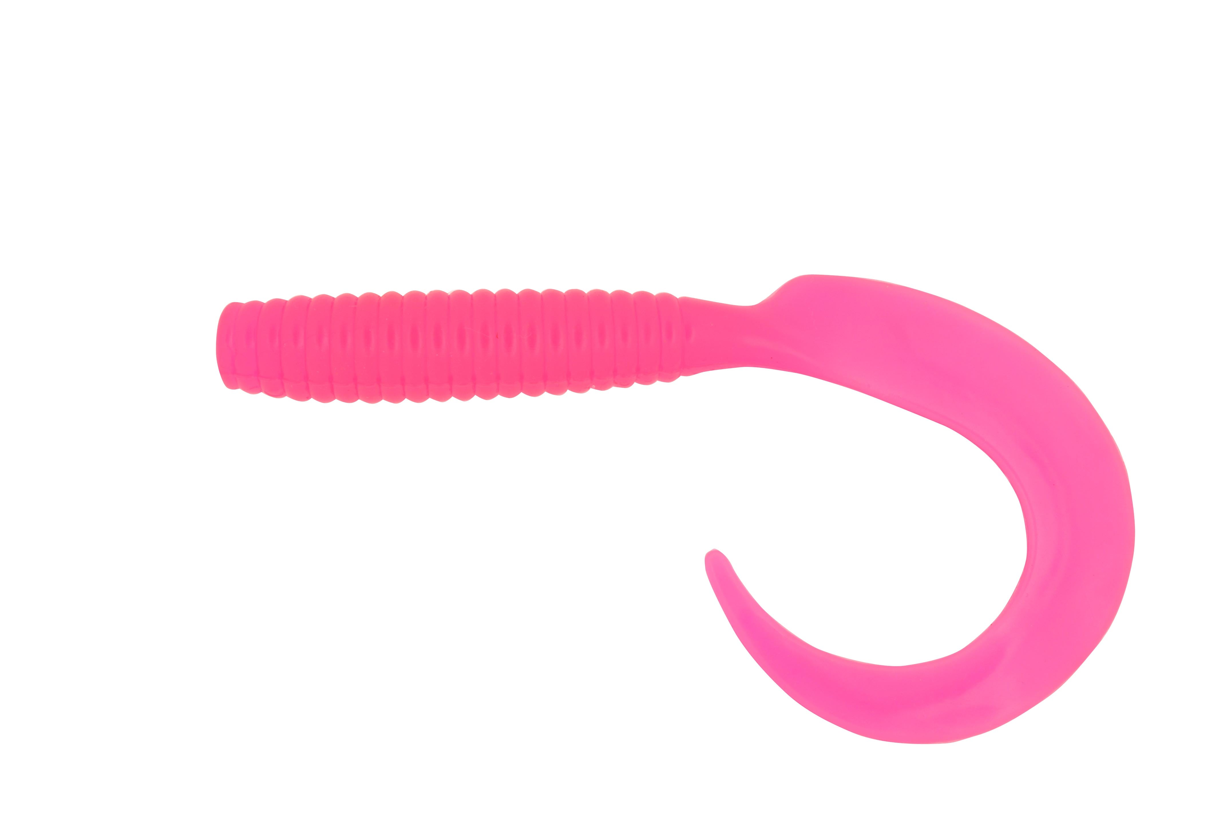 H & H Giant Curl Tails 8In 5Pk Hot Pink