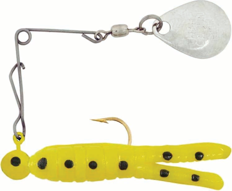 H & H Cajun Tiny Spin-Nickel 1/32Oz Yellow/Black Dots