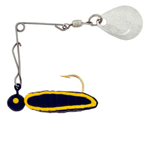 H & H Cajun Tiny Spin-Gold 1/32Oz Black/Yell Str