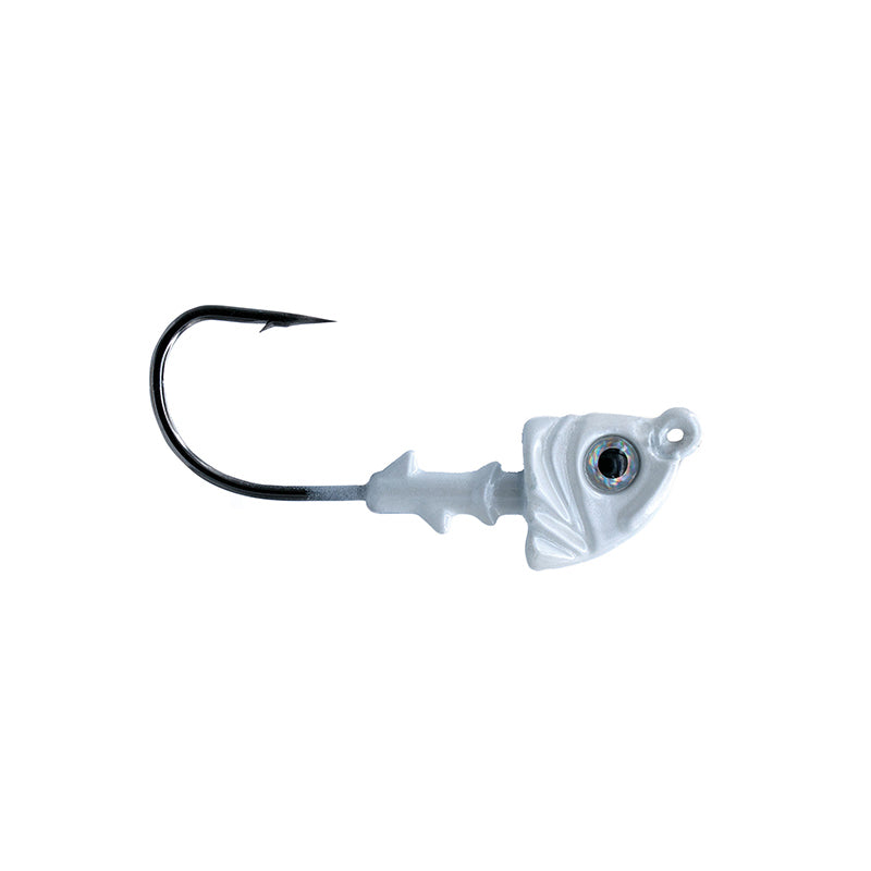 P-Line 1St Gen Swimbait Jighead 1Oz 4/0 White 3Pk