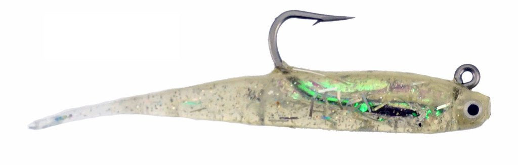 H & H Glass Minnow Double Rig 1/4Oz Moon Glow