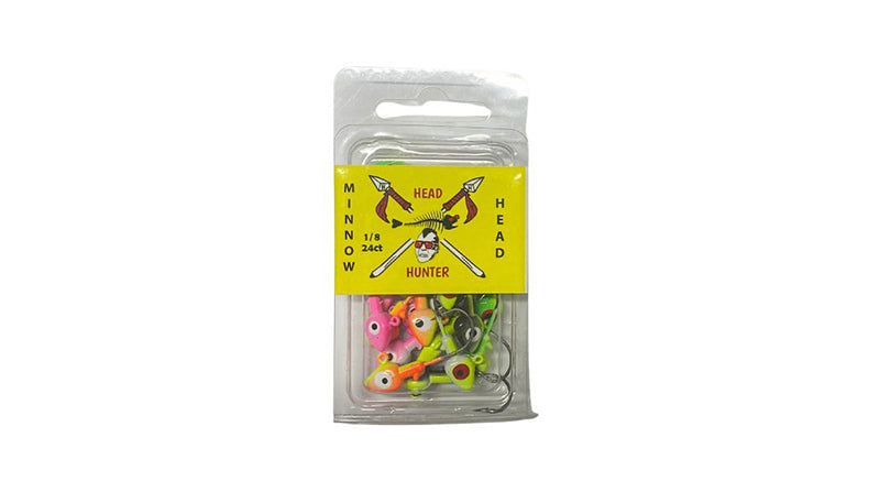 Head Hunter Minnow Jighead 1/8Oz 24Pc Colored