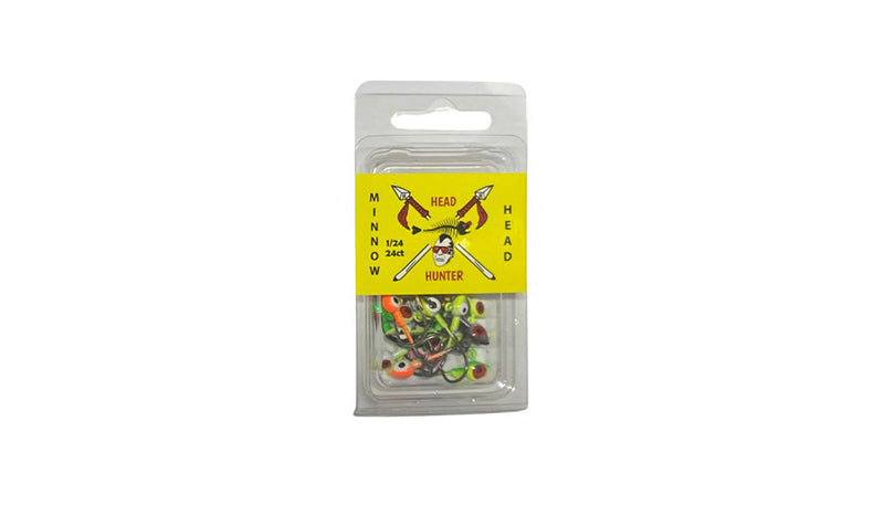 Head Hunter Minnow Jighead 1/24Oz 24Pc Colored