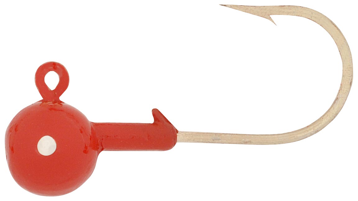 H & H Round Jig Head 3/8Oz 10Pk Red