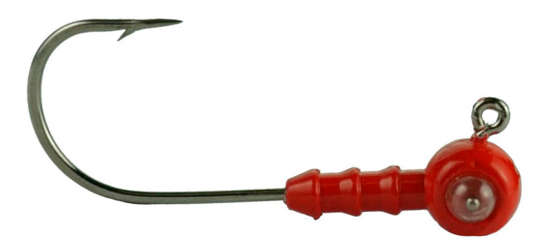 H & H Rattlize Shad Jig Head 1/4Oz 3Pk Red