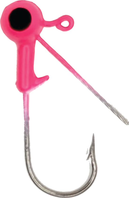 Head Hunter Weedless Round Jig Head 1/16Oz 8Pk Hot Pink