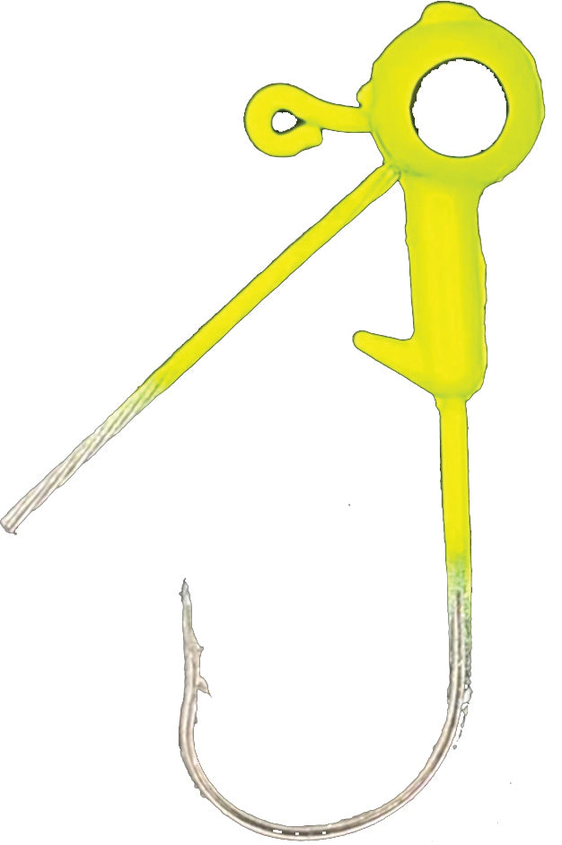 Head Hunter Weedless Round Jig Head 1/8Oz 8Pk Chartreuse