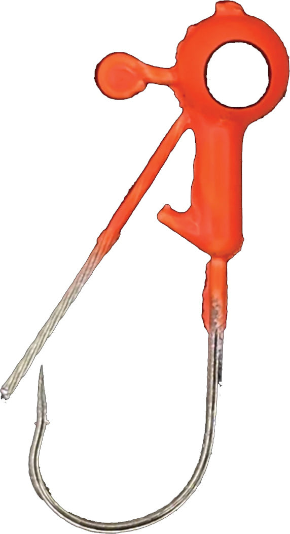 Head Hunter Weedless Round Jig Head 1/8Oz 8Pk Flo Orange