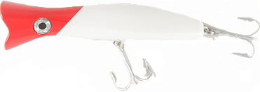 Halco Roosta Popper 160 Cast 6.3In 2.7Oz White/Rd Hd