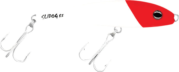 Halco Slidog 85 Casting Bait 3.3In 1/2Oz White/Red Hd