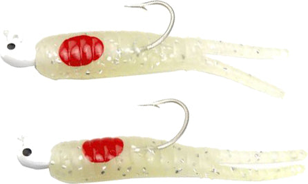 H & H Twin Rig Split Tail 3In 1/4Oz Clear/Glitter
