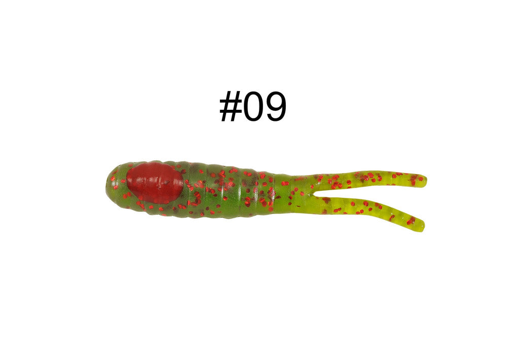 H & H Twin Tail 2In 10Pk Avocado/Red Glt