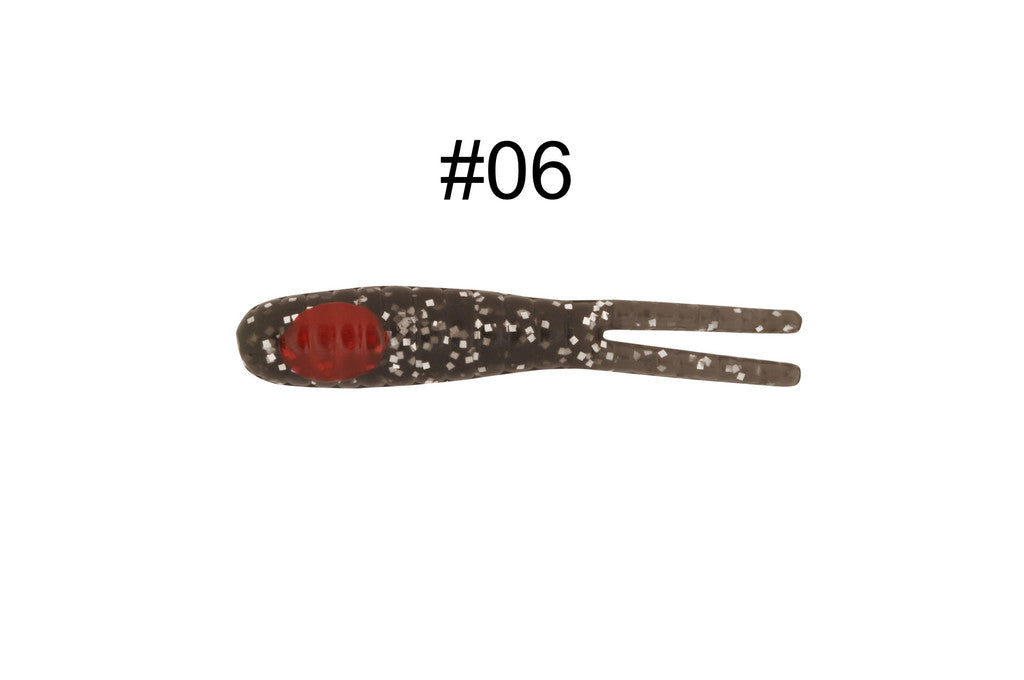H & H Twin Tail 3In 10Pk Smoke Glitter