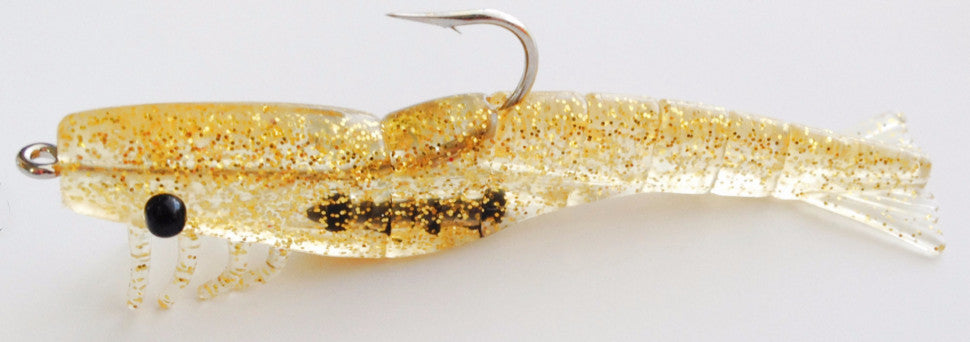 H & H Tko Shrimp 1/4Oz 3Pk Clear/Gld Glit