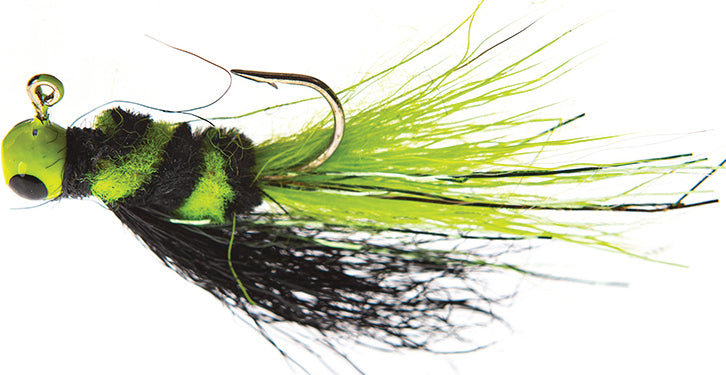 JENNY'S JIGS Crappie Jig 1/16Oz 2Pk Cht/Blk/Cht