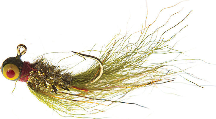 JENNY'S JIGS Crappie Jig 1/32Oz 2Pk Grn/Gold/Grn