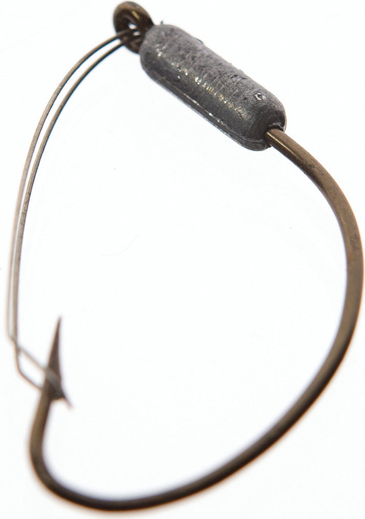 JENNY'S JIGS Wacky Worm Hook 2Pk Black Weighted