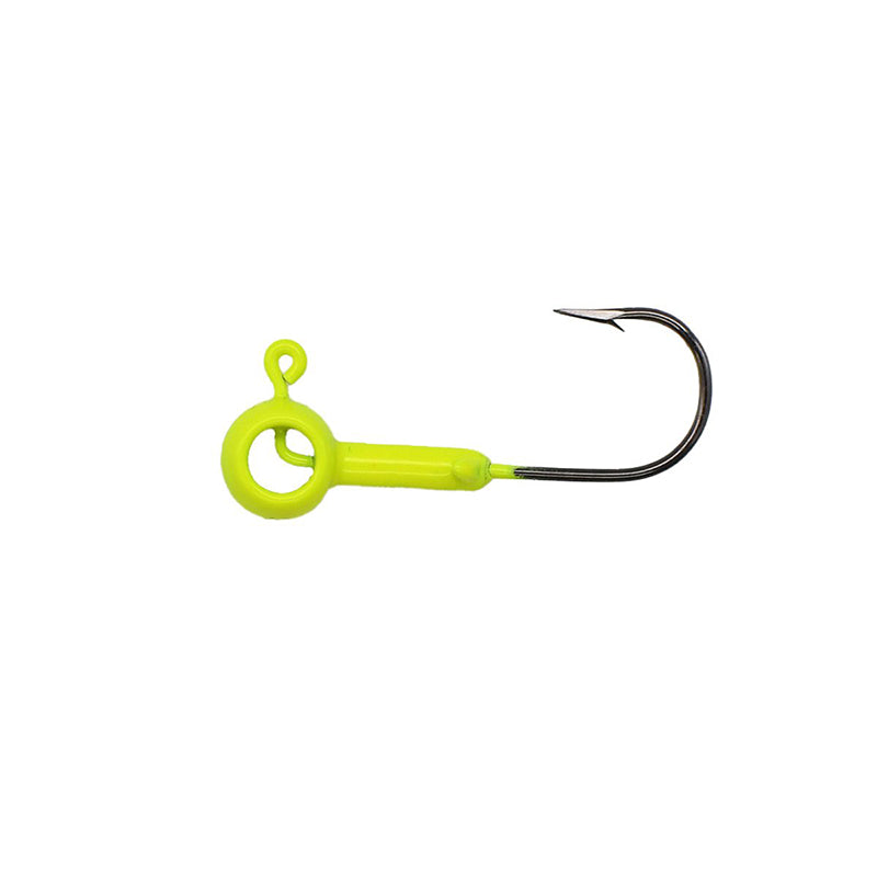 Leland Eyehole Round Jigheads 1/16Oz 5Pk Chartreuse