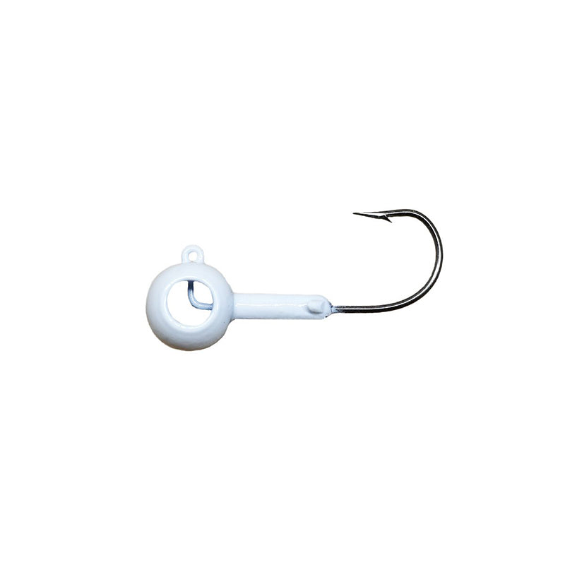Leland Eyehole Round Jigheads 3/16Oz 5Pk White