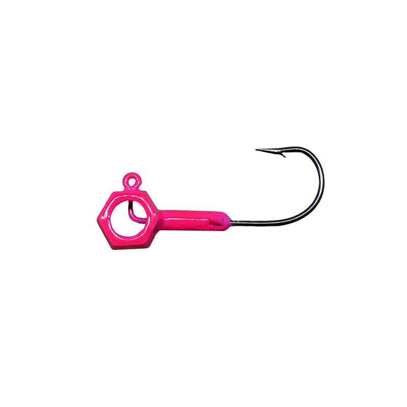 Leland Eyehole Hammer Jighead 3/16Oz 5Pk Pink