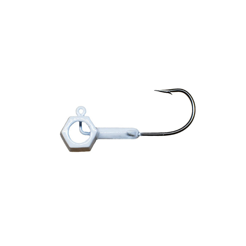 Leland Eyehole Hammer Jighead 3/16Oz 5Pk White