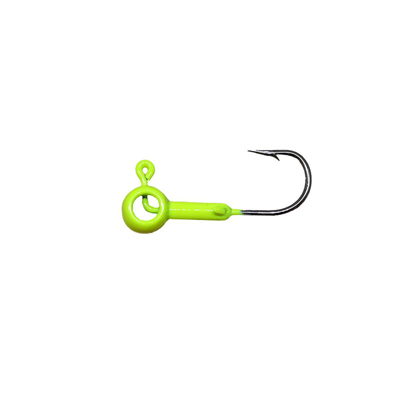 Leland Eyehole Round Jigheads 1/64Oz 5Pk Chartreuse