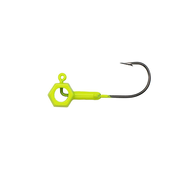 Leland Eyehole Hammer Jighead 1/4Oz 5Pk Chartreuse
