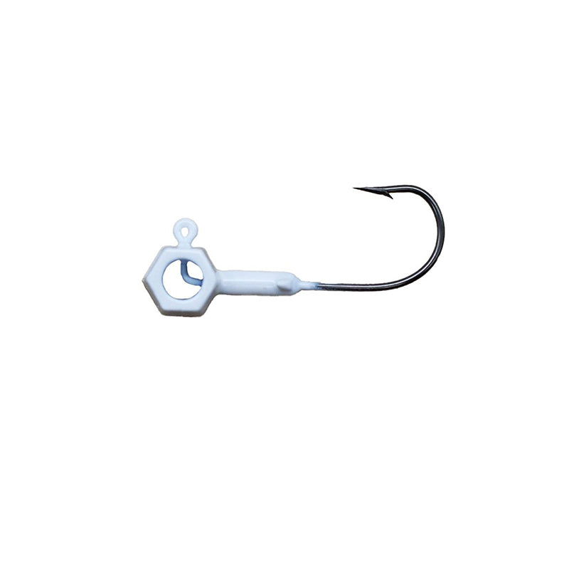 Leland Eyehole Hammer Jighead 1/4Oz 5Pk White