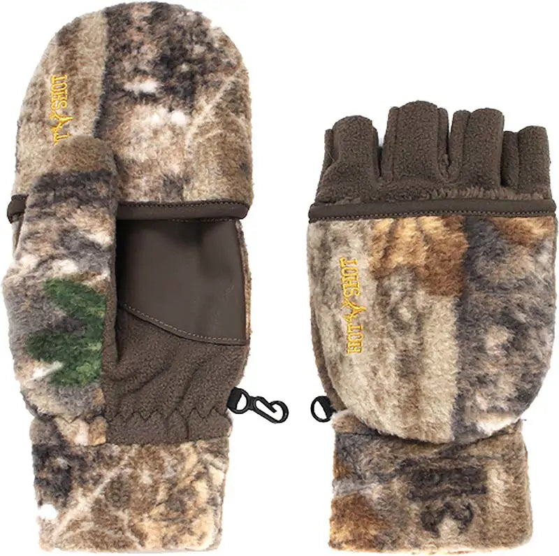 Hot Shot Fleece Pop-Top Mitts Realtree Edge
