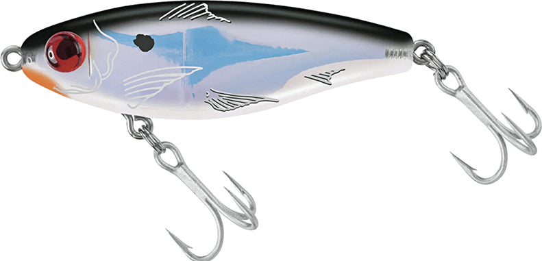 Mirrolure Mirrodine Bg Susp Twitch 2.5In 3/8Oz Blk/Wht/Slv