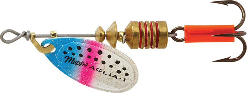 Mepps Aglia Plain Treble 1/8Oz Rainbow Trout