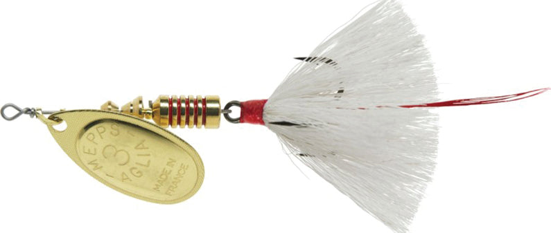 Mepps Aglia Dressed Treble 1/6Oz Gold-White