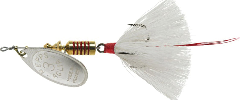 Mepps Aglia Dressed Treble 1/6Oz Silver-White