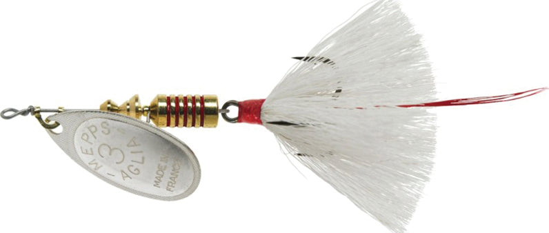 Mepps Aglia Dressed Treble 1/4Oz Silver-White