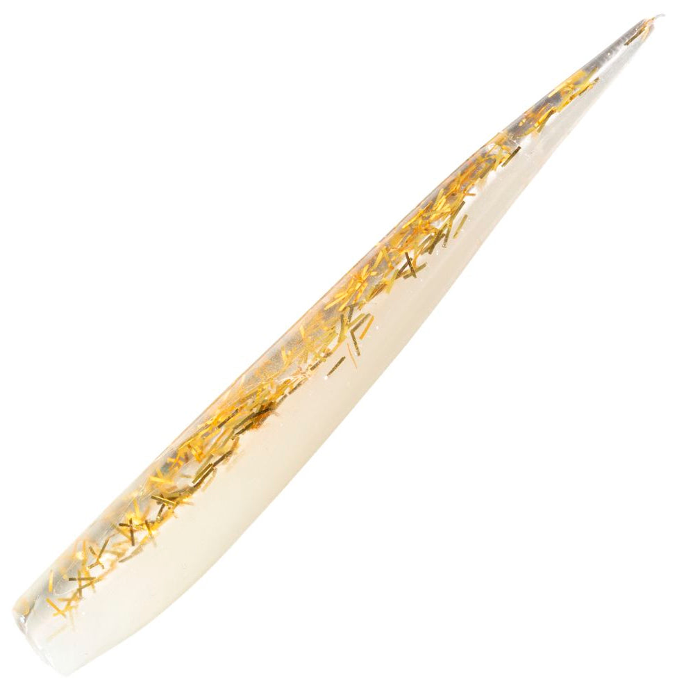 Mirrolure Lil John Soft Bait 3.75In 8Pk Glow/Gold