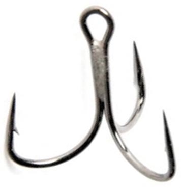 Mustad Kvd Elite Treble Hook Black Nickel Sz4 6Pk