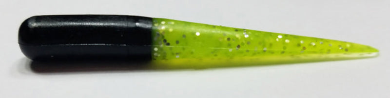 Muddy Water Baits Crappie Bait 2In 12Pk Black/Chartre