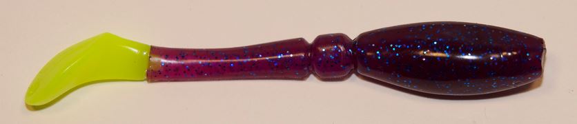 Norton Sand Shad Jr 4In 7Bg Purp Blu Gl/Chat