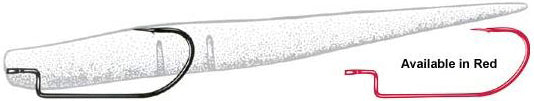 Owner Offset X-Str Worm Hook Black Chrome 1/0 7Pk