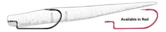 Owner Offset X-Str Worm Hook Black Chrome 5/0 5Pk