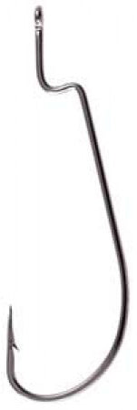 Owner Offset Ov-Size Worm Hook Black Chrome 7/0 5Pk