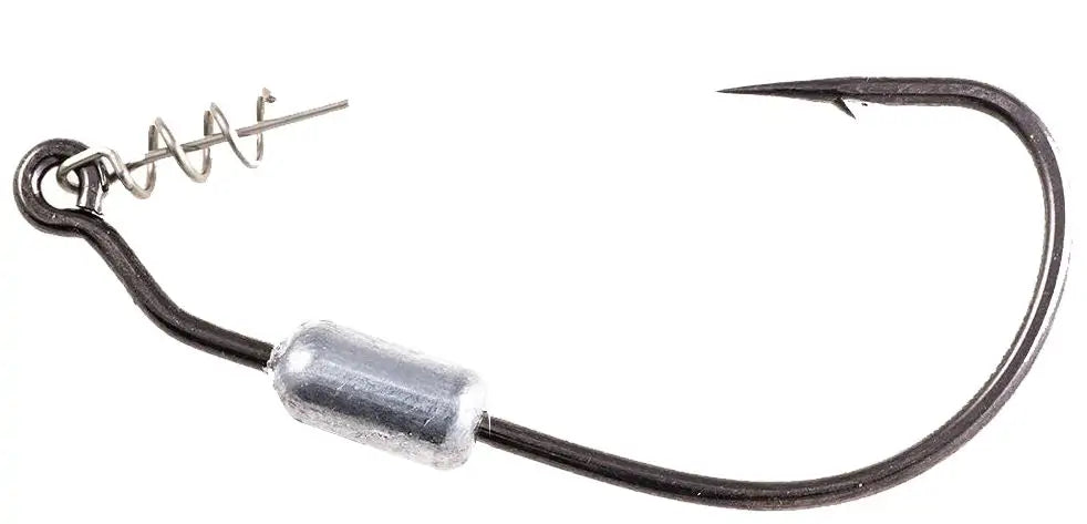 Owner Twistlock Wgtd Worm Hook W/Cen Pin 3Pk