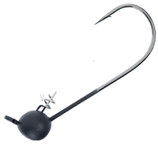 Owner Ultrahead Shakey Jighead Black 4/0 1/4Oz 4Pk