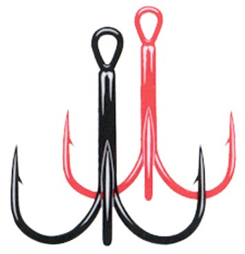 Owner St-36 Treble Hook Black Chrome Sz6 8Pk
