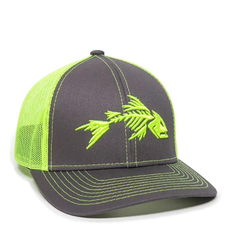 Outdoor Cap Mesh Back Cap Bonefish Charc/Neon Grn