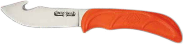 Outdoor Edge Wildskin Fixed Bld Knife  4In W/Gut Hook Orange