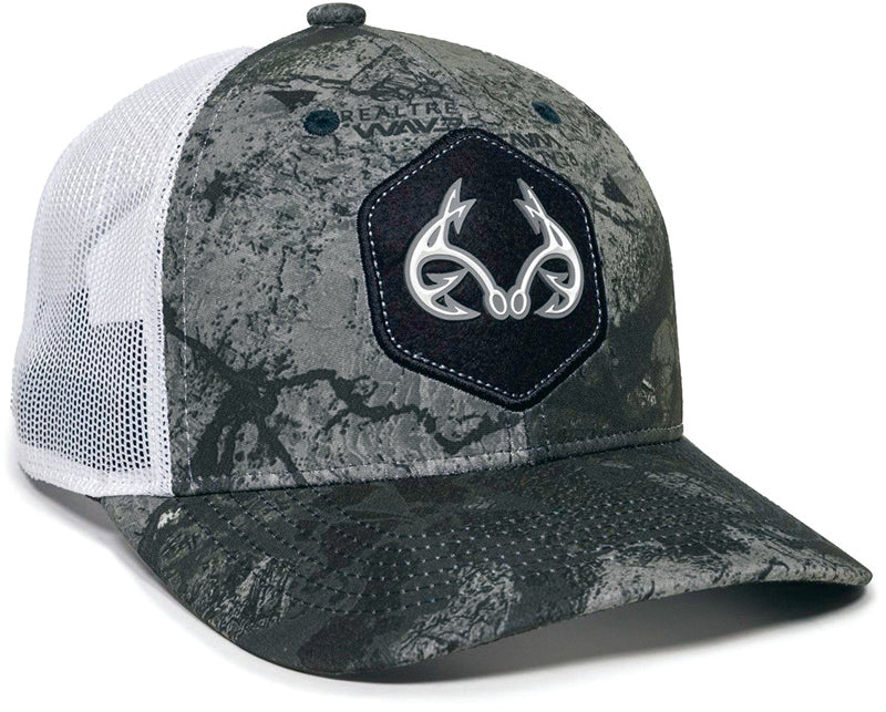 Outdoor Cap 6-Panel Mesh Back Cap Rt Fish Mirage Grey/Wht