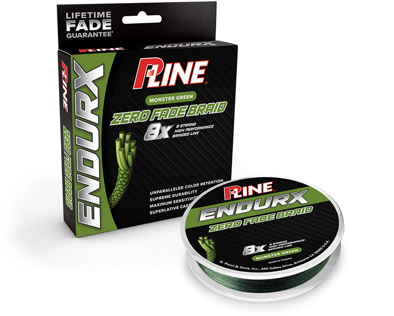 P-Line Endurx No Fade Braid Moss Green 150Yd 10Lb